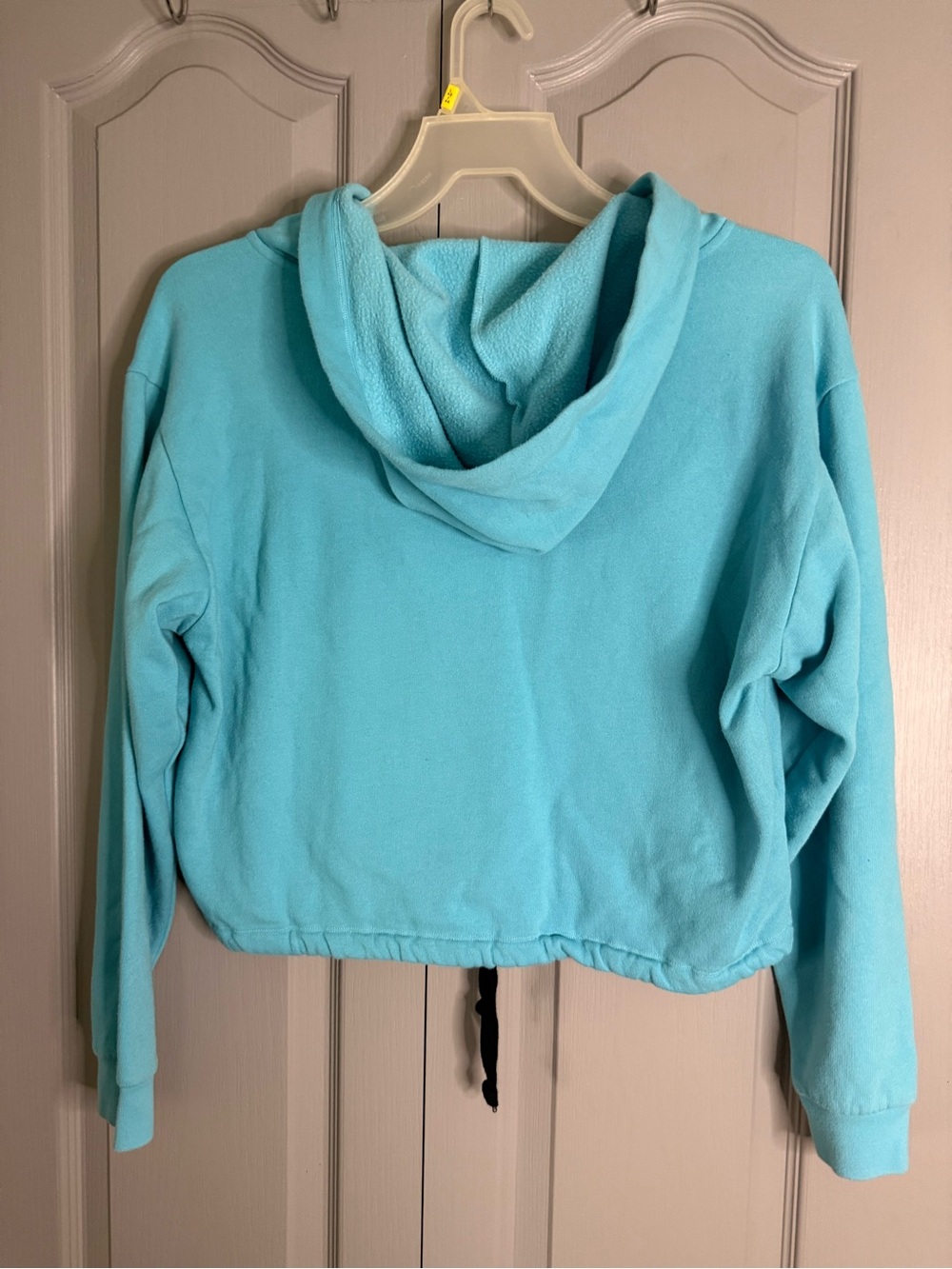 PINK Victoria's Secret Light Blue Hoodie with Black Script - Picture 4 of 4